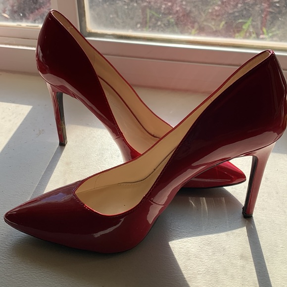 Bright Red Jessica Simpson High Heels - Picture 6 of 7